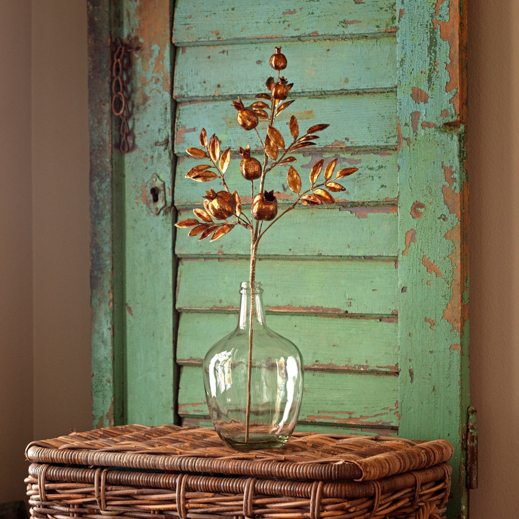 Antique Gold Metallic Pomegranate Stem