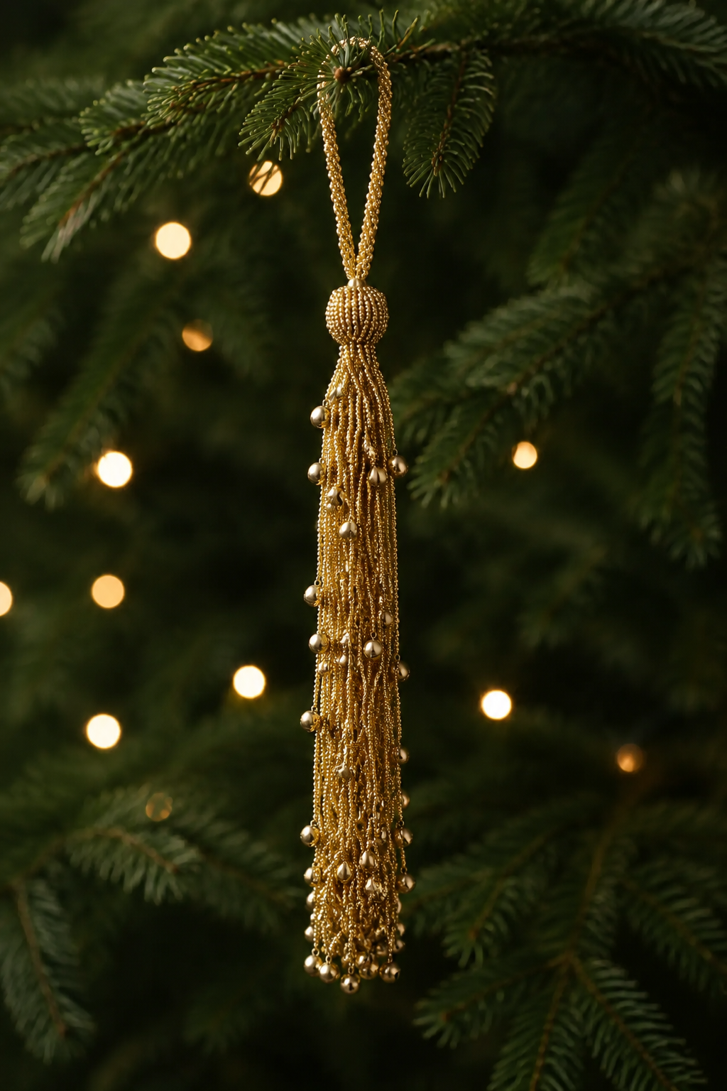 Golden Beaded Tassel