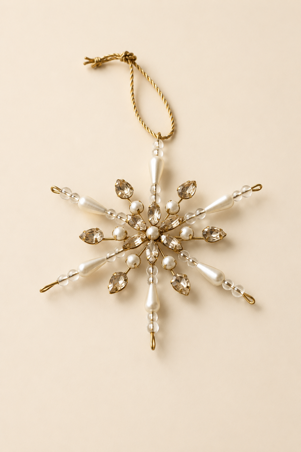 Bejeweled and Beaded Snowflake Ornament