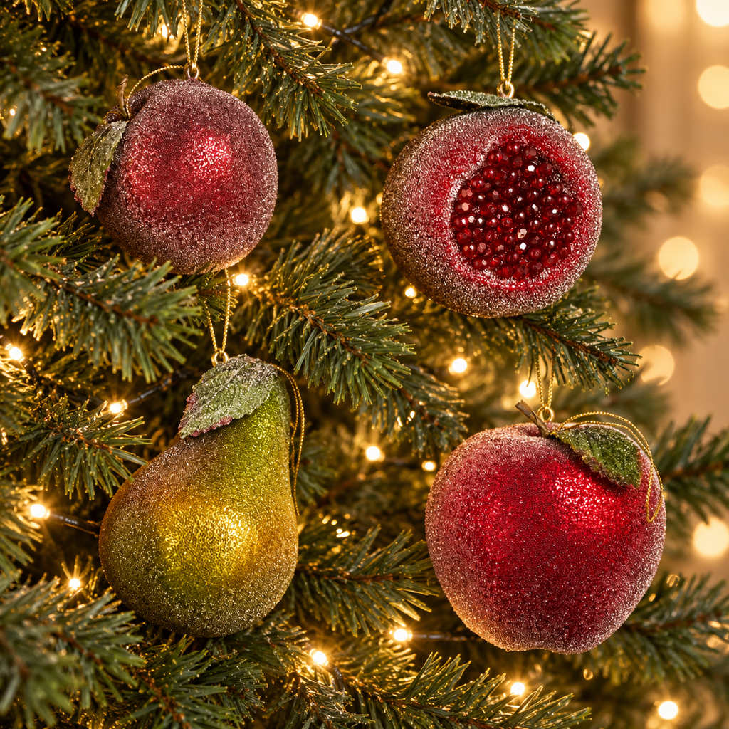 Sugared Fruit Ornaments – Box of 4