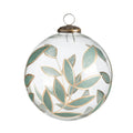 Painted Laurel Glass Ornament 5"