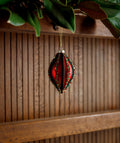 Red Beaded Crusted Ornament