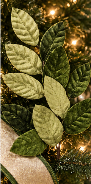 VELVET MAGNOLIA LEAF SPRAY 26"