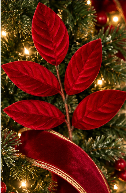 DELUXE VELVET MAGNOLIA LEAF SPRAY